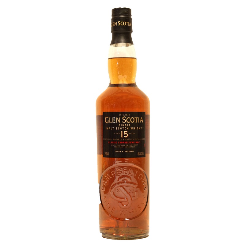 Glen Scotia 15 Year Old Classic Campbeltown Single Malt Scotch Whisky 750 ml