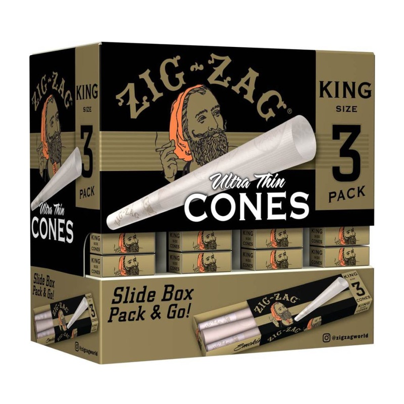 ZIG ZAG CONES KING ULTRA THIN 24/3CT