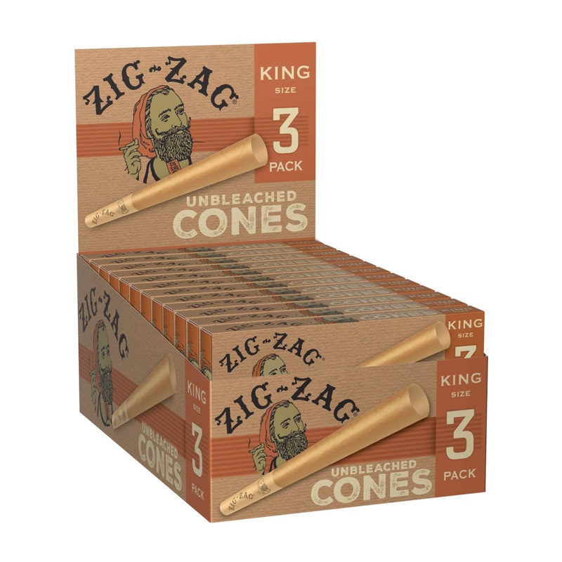 ZIG ZAG CONES KING UNBLEACHED 24/3CT