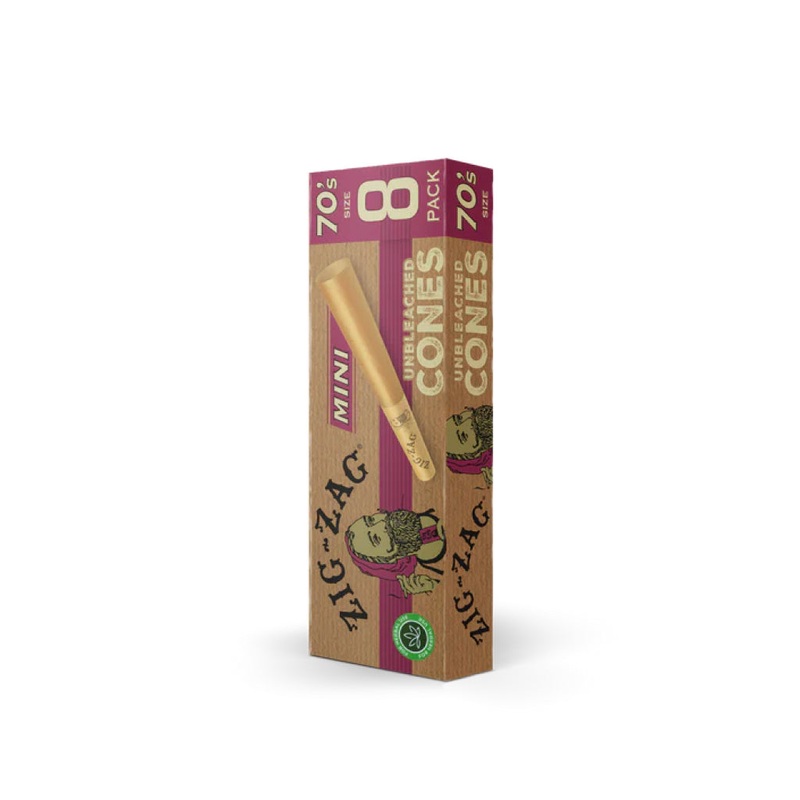 ZIG ZAG CONES MINI 70'S UNBLEACHED 18/8CT