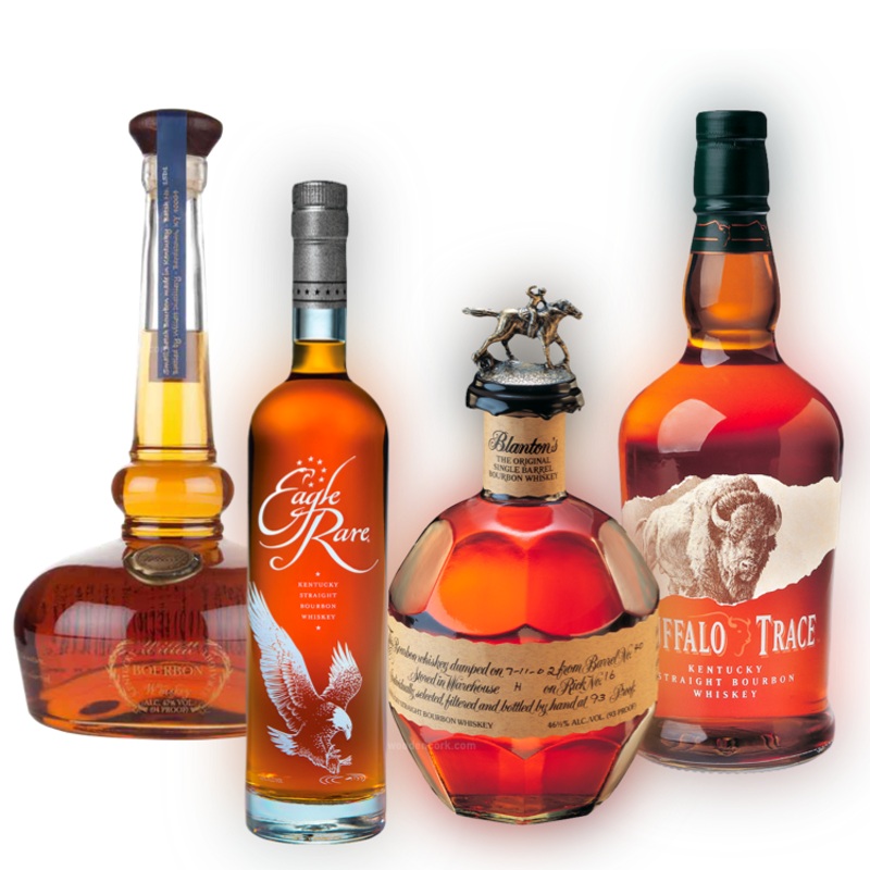 Willett Pot Still, Eagle Rare, Buffalo Trace, & Blanton's Bourbon Bundle