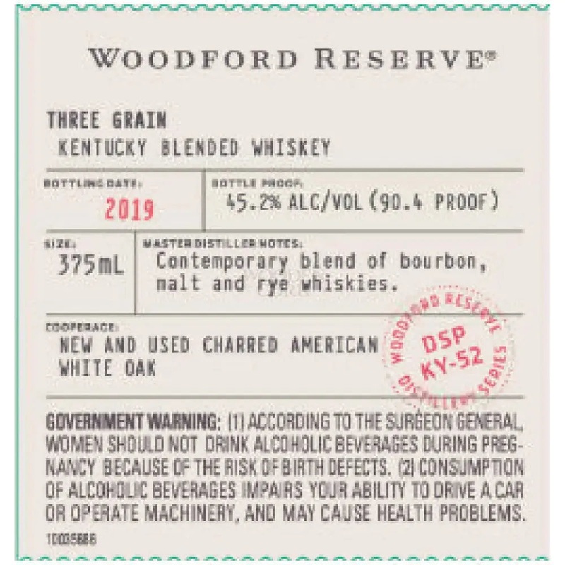 Woodford Reserve 2019 Three Grain 375ml