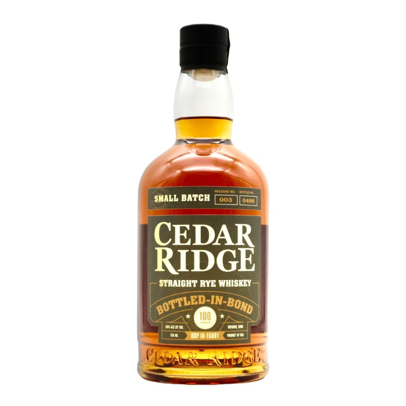 Cedar Ridge Rye Whiskey Bottled In Bond 750ml
