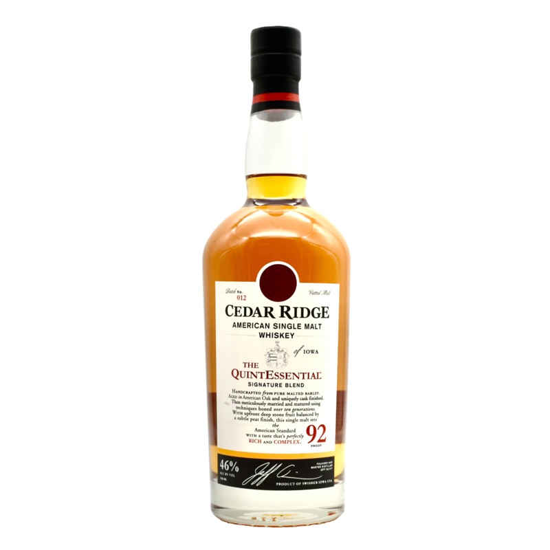 Cedar Ridge Single Malt Quintessential 750ml