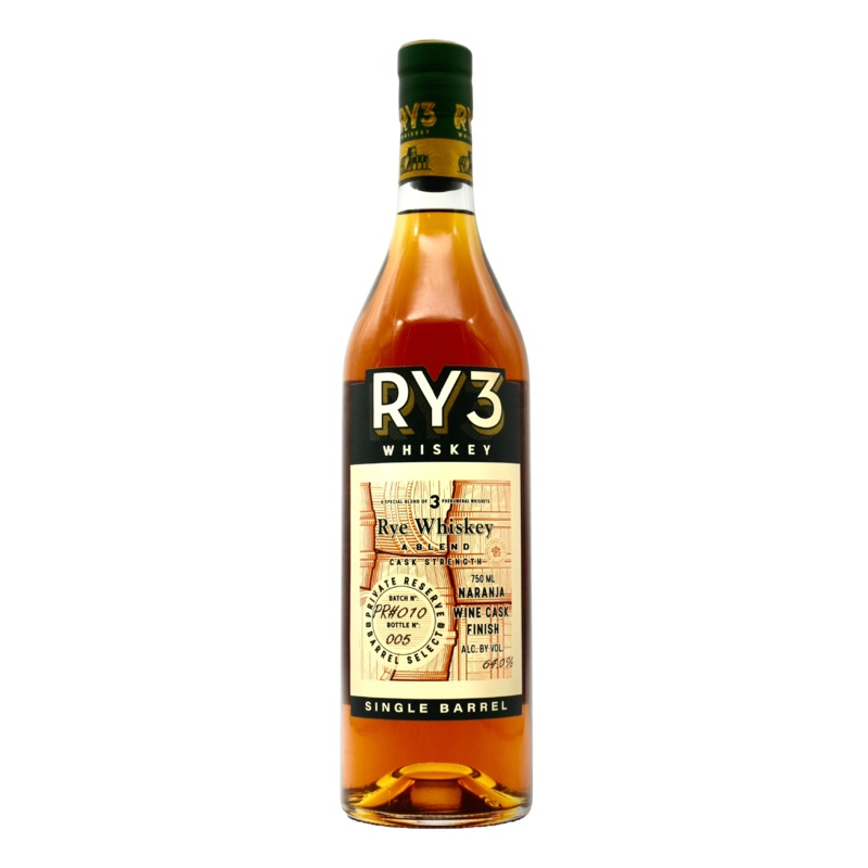 Ry3 Whiskey Naranja Wine Cask Finish Single Barrel 750ml