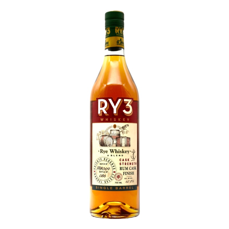 Ry3 Whiskey Rum Cask Finish Cask Strength Single Barrel 750ml