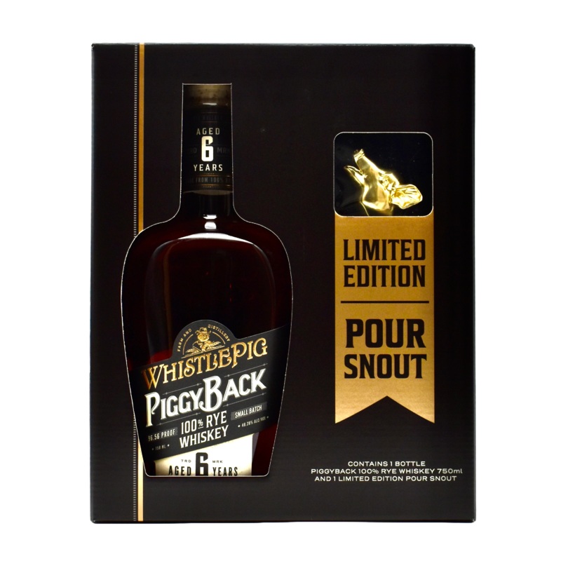 Whistlepig 6yr Piggyback Rye 750ml with Pour Snout