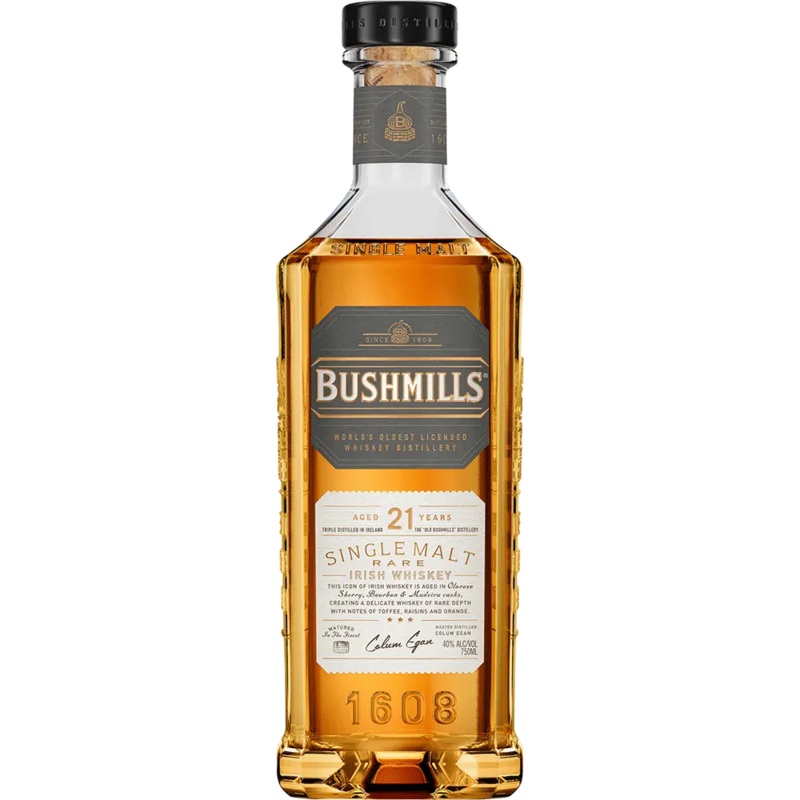 Bushmills 21 Year Old Single Malt Irish Whisky 750ml