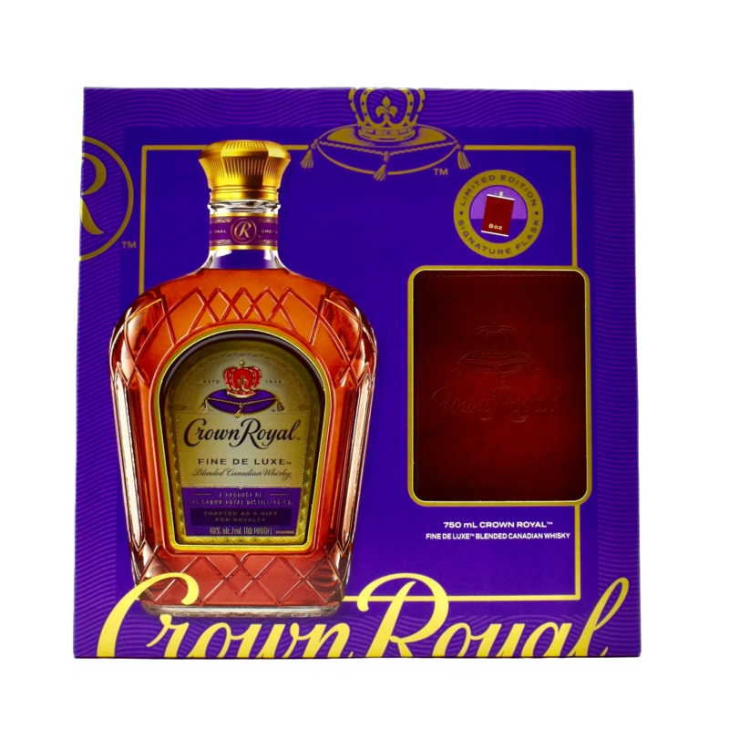 Crown Royal Whiskey 750ml with Flask