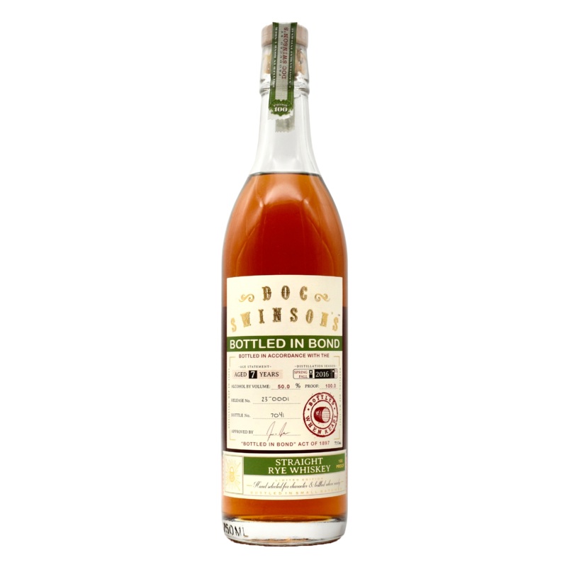 Doc Swinsons Rye Whiskey Bottled In Bond 750ml