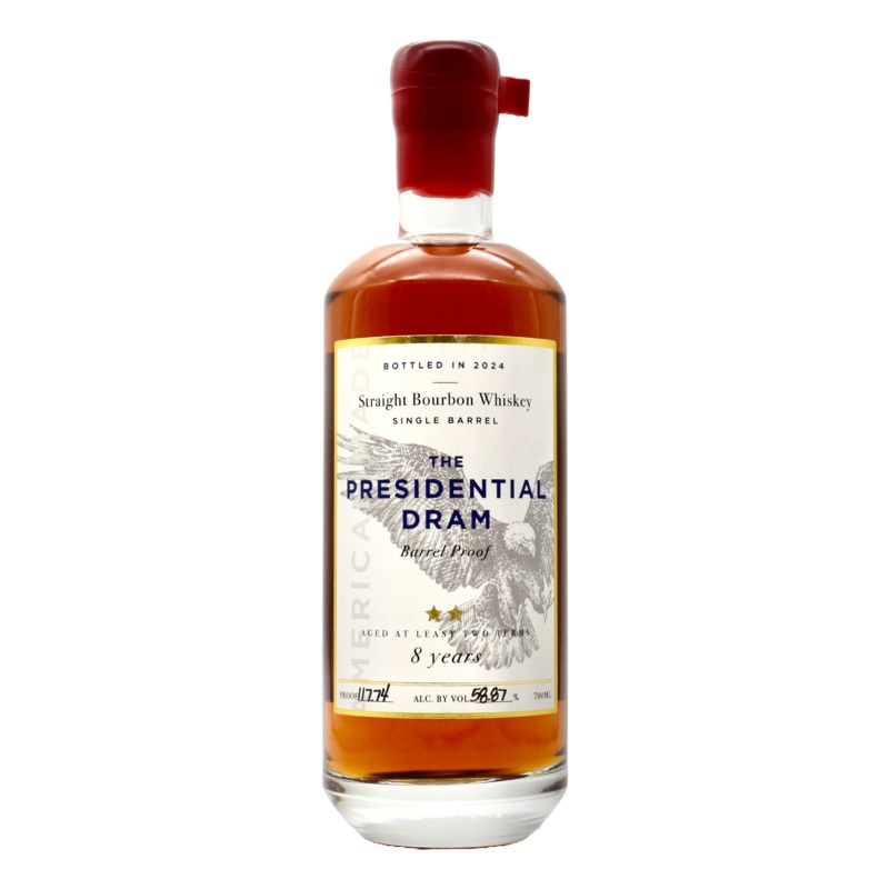 Presidential Dram 8yr Single Barrel Bourbon Barrel Proof 700ml