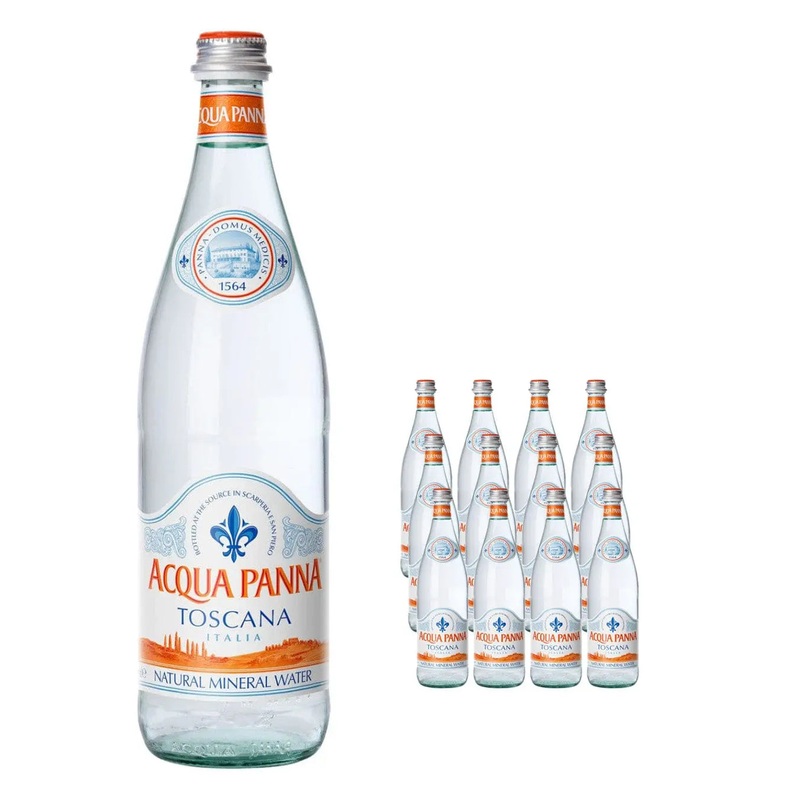 Acqua Panna Still Mineral Water Glass Bottle Multipack, 12 x 75 cl