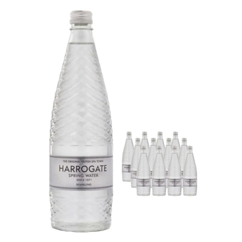 Harrogate Spring Sparkling Water Glass Bottle Multipack, 12 x 750 ml