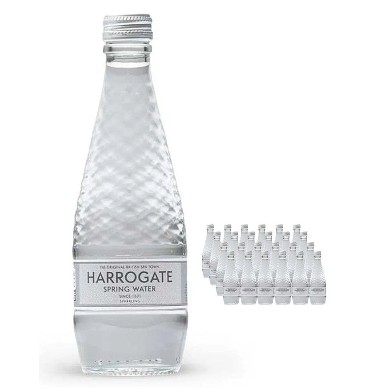 Harrogate Spring Sparkling Water Glass Bottle Multipack, 24 x 330 ml