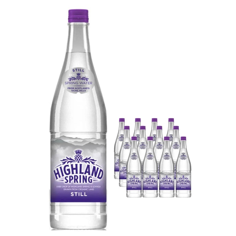 Highland Spring Still Water Glass Bottle Multipack, 12 x 750 ml