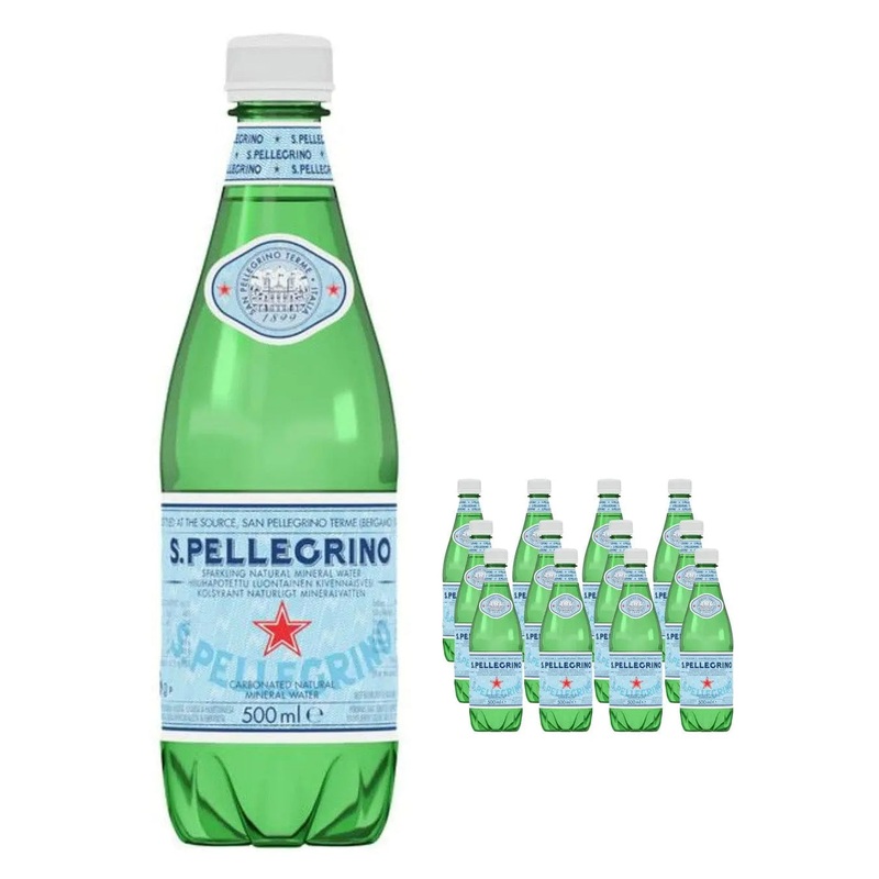 San Pellegrino Sparkling Mineral Water Bottle Multipack, 12 x 500 ml