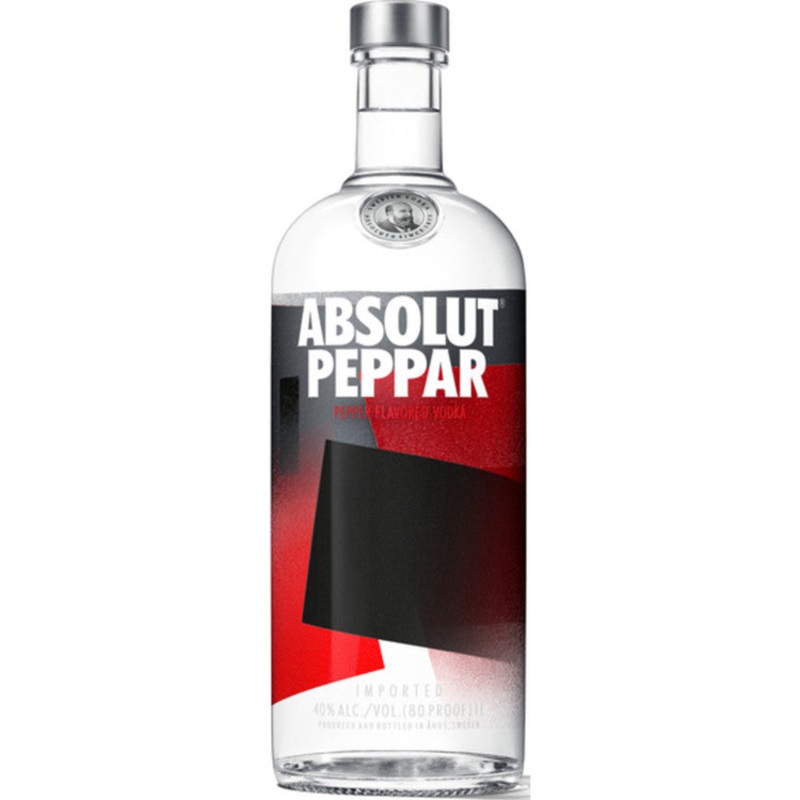 ABSOLUT CHILI PEPPER FLAVORED VODKA PEPPAR 80 750ML