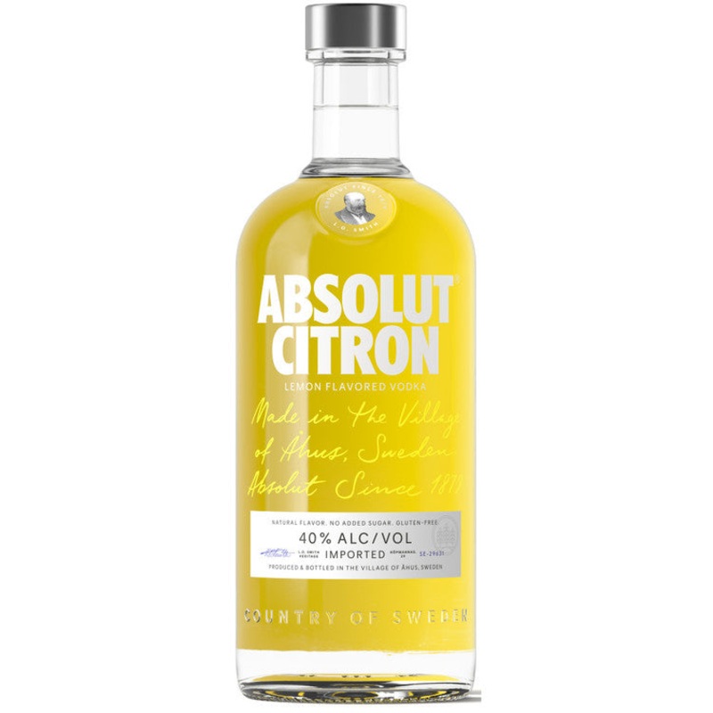 ABSOLUT LEMON FLAVORED VODKA CITRON 80 750ML