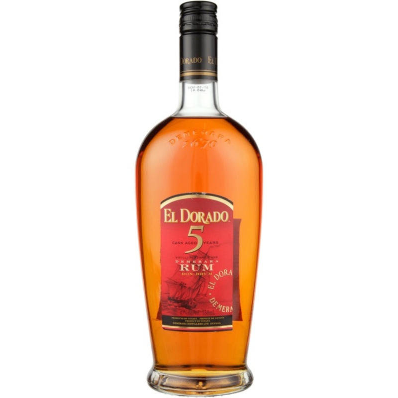El Dorado Demerara Rum Cask Aged 5 Yr 80 750ML