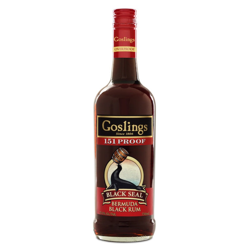 GOSLINGS BLACK RUM BLACK SEAL 151 750ML