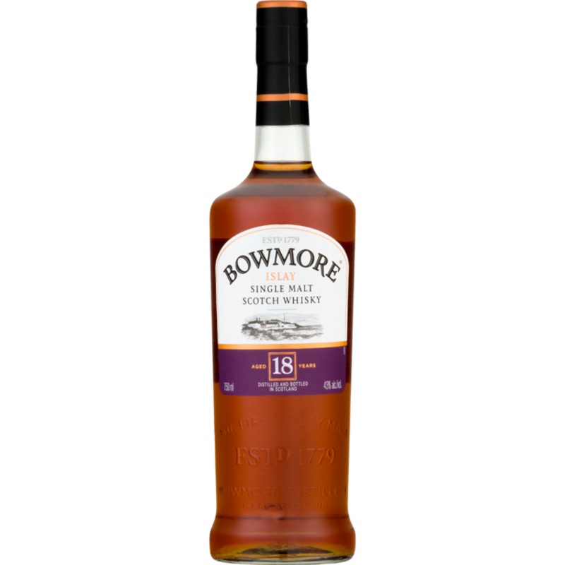 BOWMORE SINGLE MALT SCOTCH 18 YR 86 750ML
