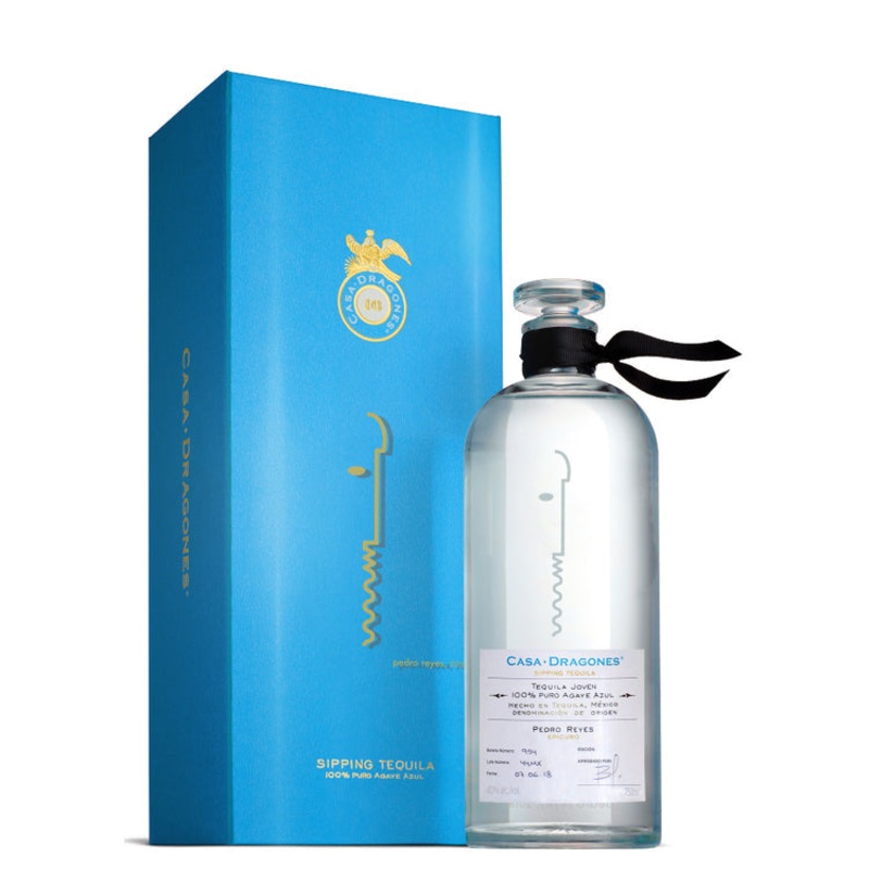 CASA DRAGONES TEQUILA JOVEN 80 W/ 2 GLASSES 750ML