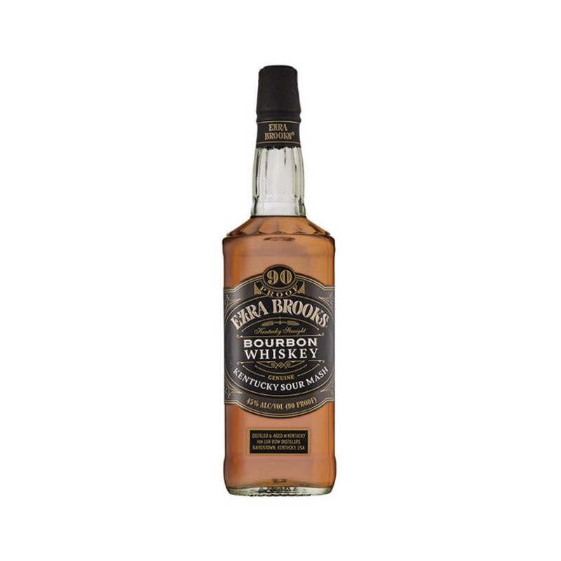 EZRA BROOKS STRAIGHT BOURBON BLACK LABEL 90 750ML