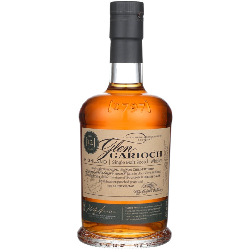 GLEN GARIOCH SINGLE MALT SCOTCH 12 YR 96 750ML