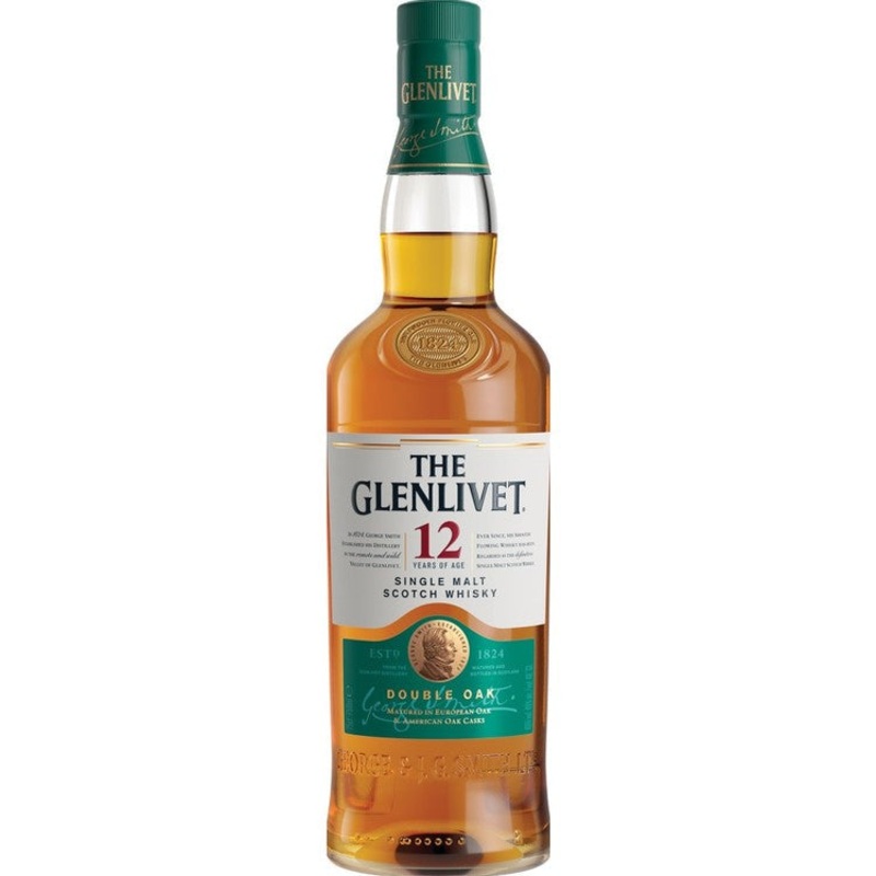 THE GLENLIVET SINGLE MALT SCOTCH 12 YR 80 WITH CARTON 750ML