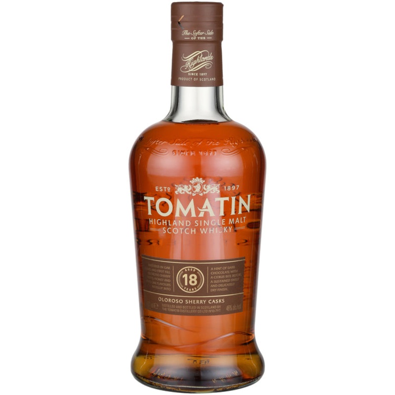 TOMATIN SINGLE MALT SCOTCH 18 YR 92 750ML
