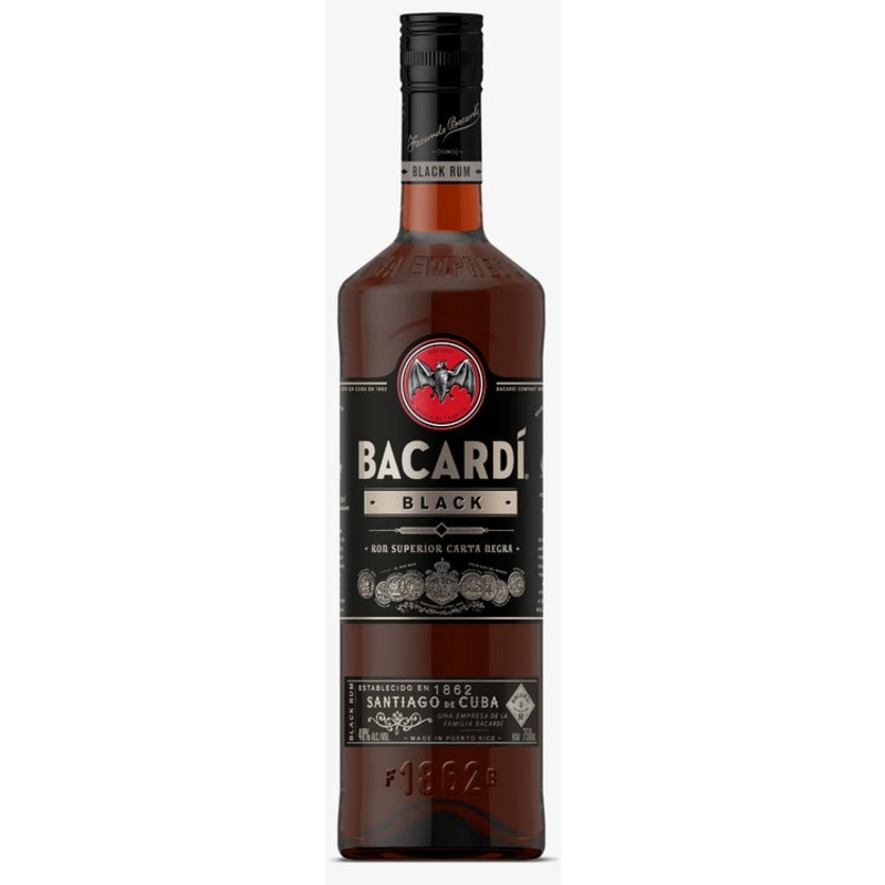 BACARDI BLACK RUM 80 750ML