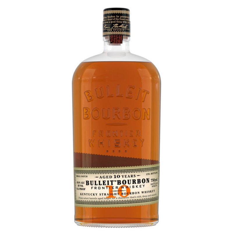BULLEIT STRAIGHT BOURBON FRONTIER WHISKEY 10 YR 91.2 750ML