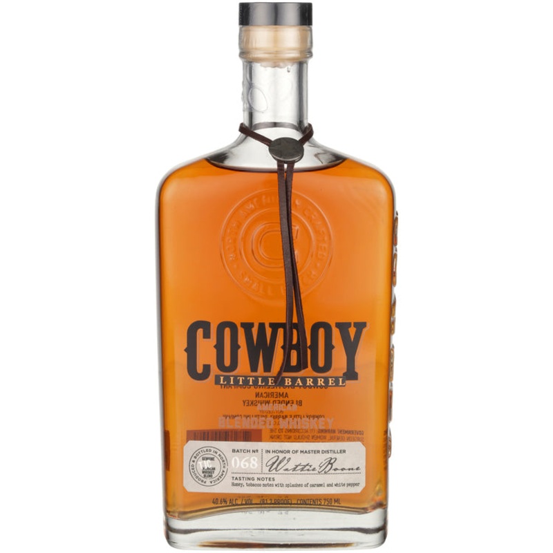 COWBOY LITTLE BARREL BLENDED AMERICAN WHISKEY SMALL BATCH 81.2 750ML