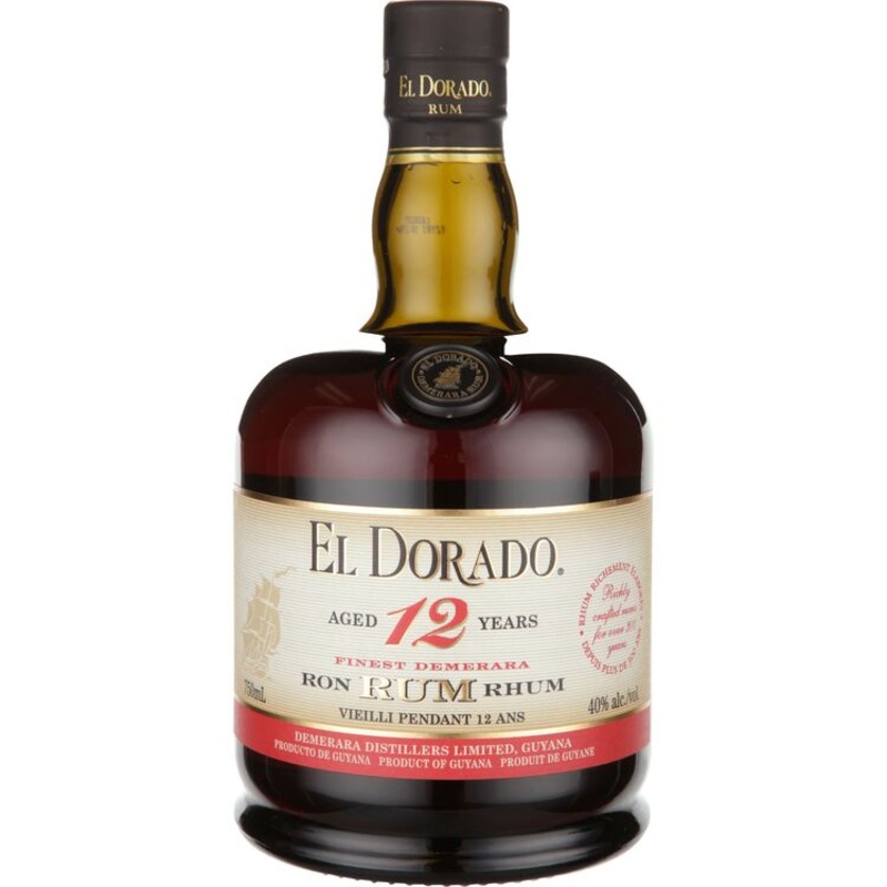 EL DORADO DEMERARA RUM FINEST 12 YR 80 750ML