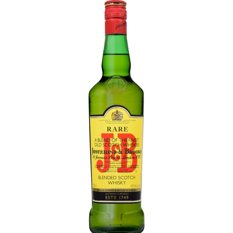 J&B BLENDED SCOTCH RARE 80 750ML