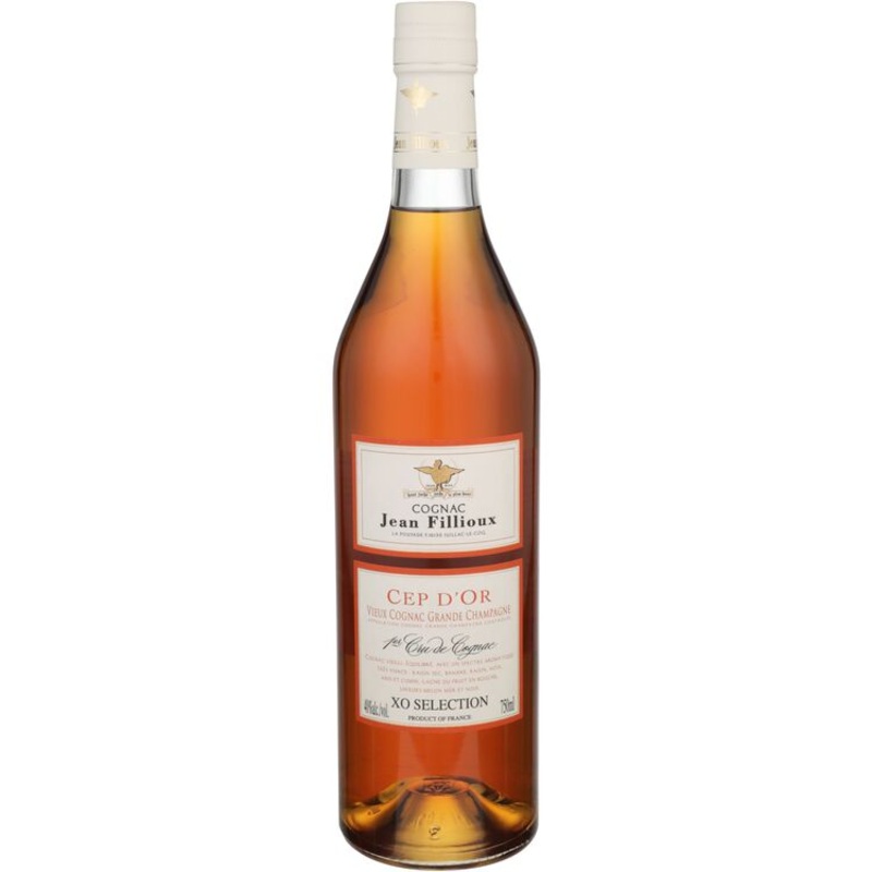 JEAN FILLIOUX GRANDE CHAMPAGNE COGNAC TRES VIEILLES CEP D'OR 80 W/ GIFT BOX 750ML