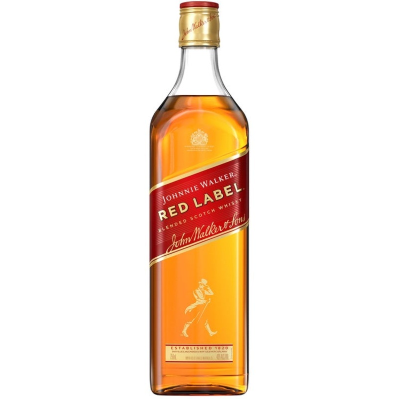 JOHNNIE WALKER BLENDED SCOTCH RED LABEL 80 750ML
