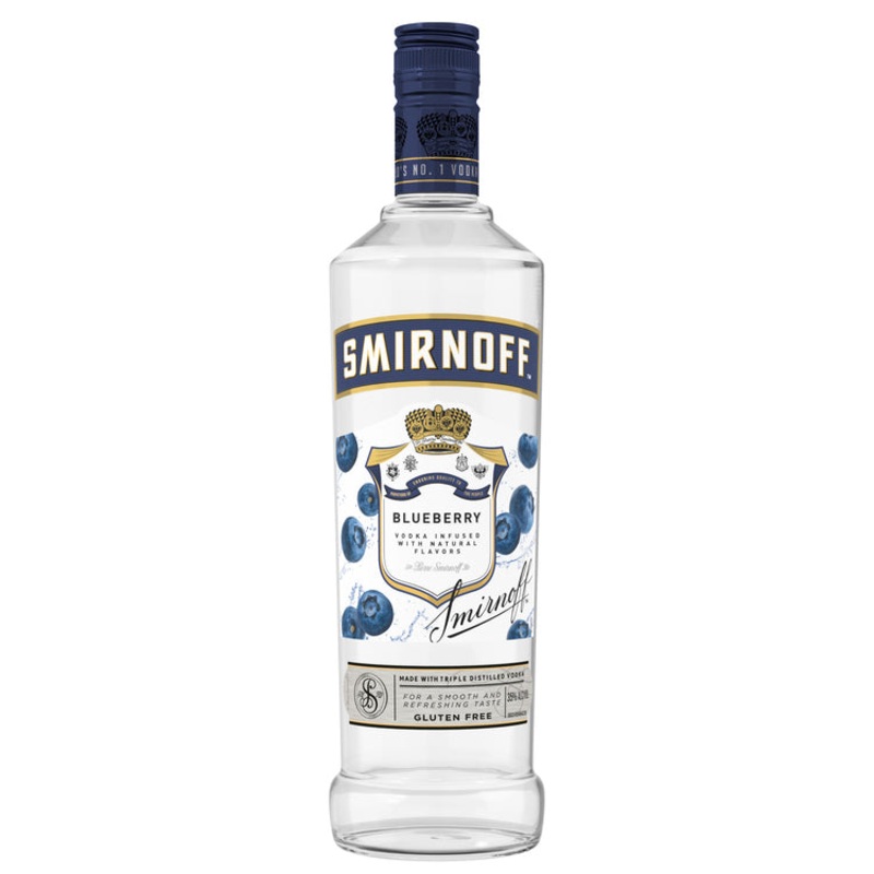 SMIRNOFF BLUEBERRY FLAVORED VODKA 70 750ML