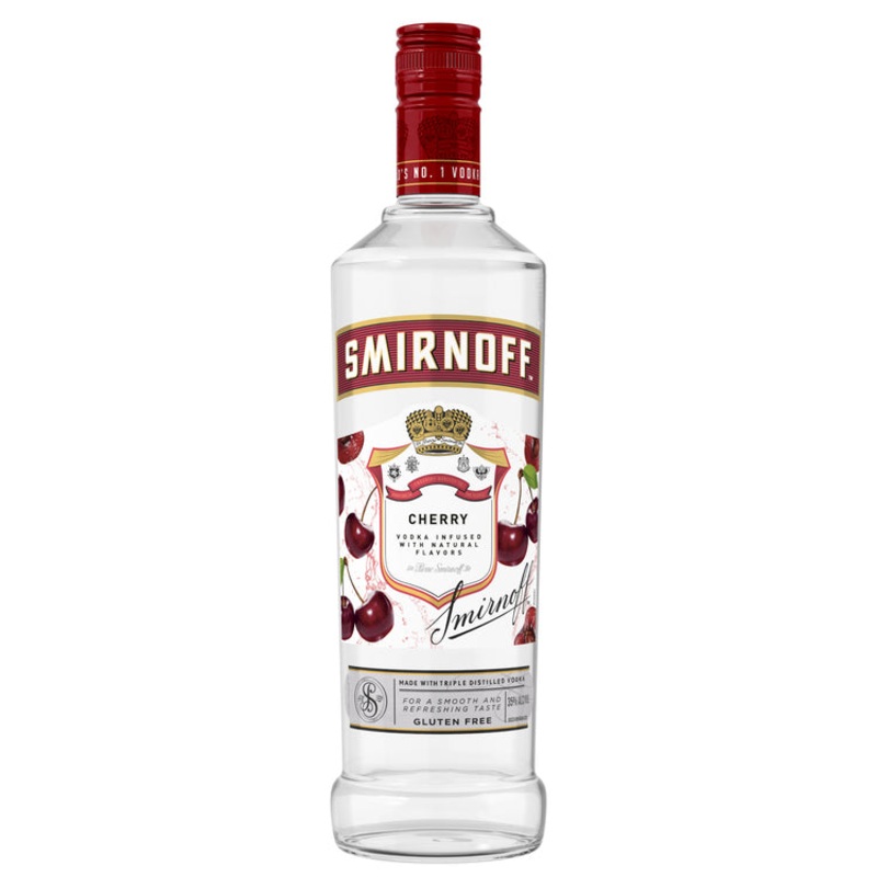 SMIRNOFF CHERRY FLAVORED VODKA 70 750ML