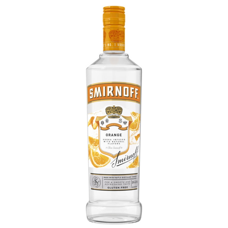 SMIRNOFF ORANGE FLAVORED VODKA 70 750ML