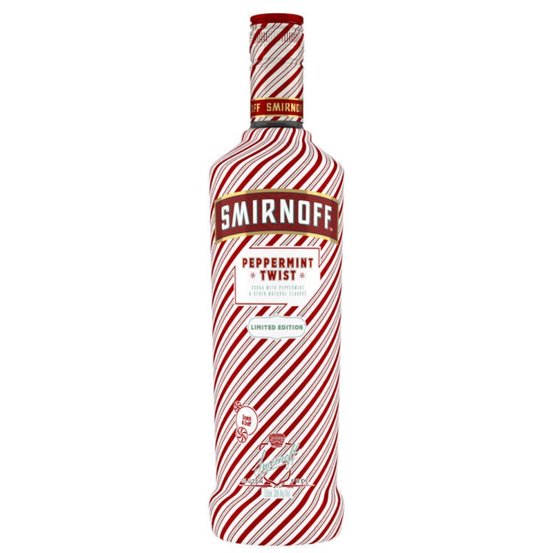 SMIRNOFF PEPPERMINT FLAVORED VODKA PEPPERMINT TWIST LIMITED EDITION 60 750ML