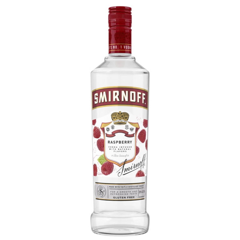 SMIRNOFF RASPBERRY FLAVORED VODKA 70 750ML