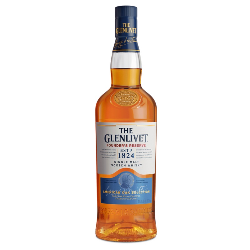 THE GLENLIVET SINGLE MALT SCOTCH FOUNDER'S RESERVE 80 WITH CARTON 750ML
