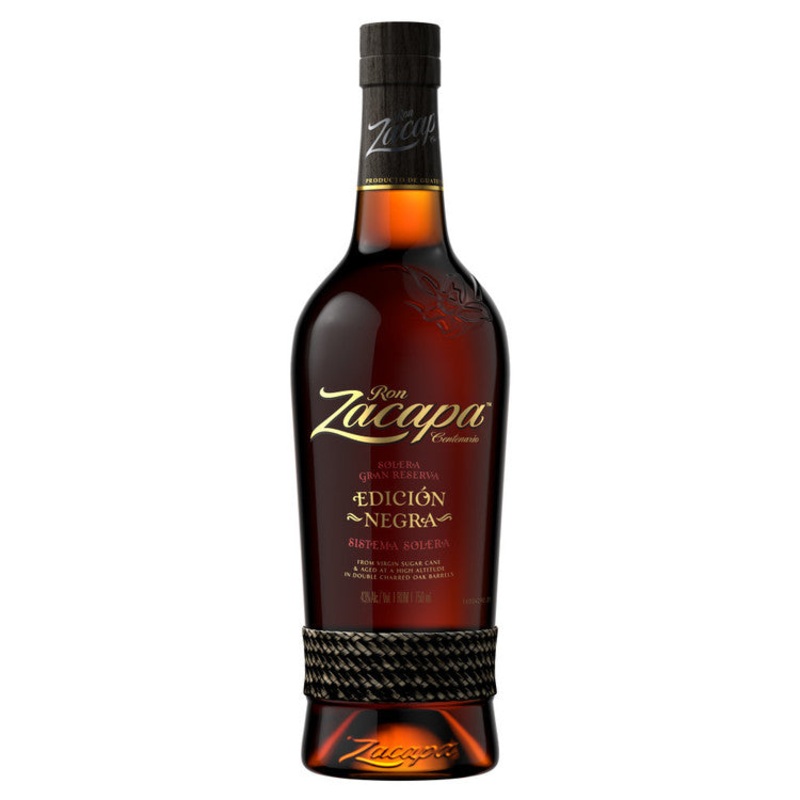 RON ZACAPA AGED RUM CENTENARIO EDICION NEGRA SOLERA GRAN RESERVA 86 750ML