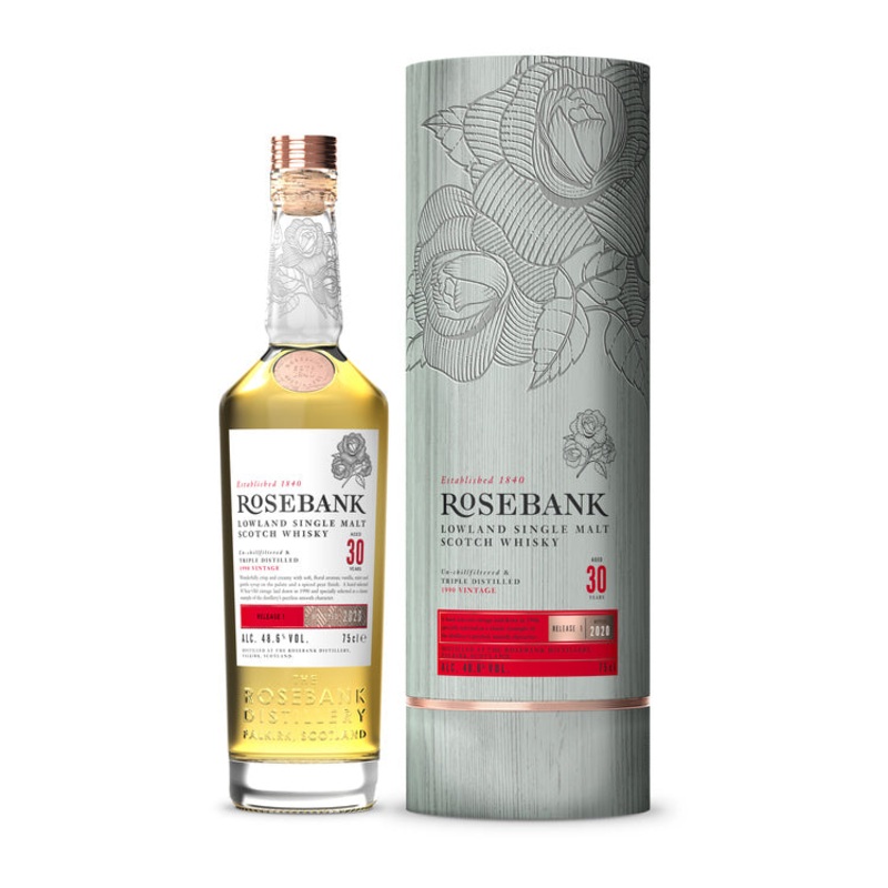 ROSEBANK SINGLE MALT SCOTCH RELEASE 1 BOTTLED 2020 30 YR 97 750ML