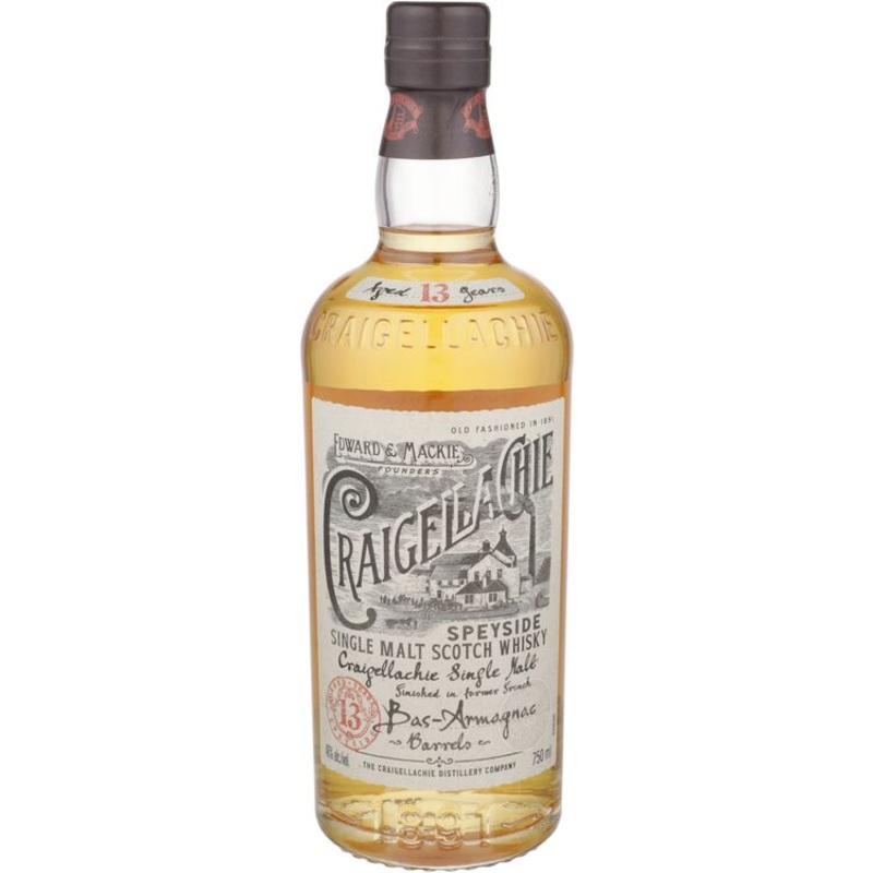 CRAIGELLACHIE SINGLE MALT SCOTCH WHISKEY BAS-ARMAGNAC BARRELS 13 YR 92 750ML