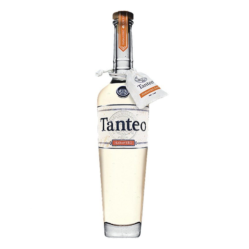 TANTEO TEQUILA BLANCO HABANERO PEPPERS 80 W/ SALT JAR 750ML