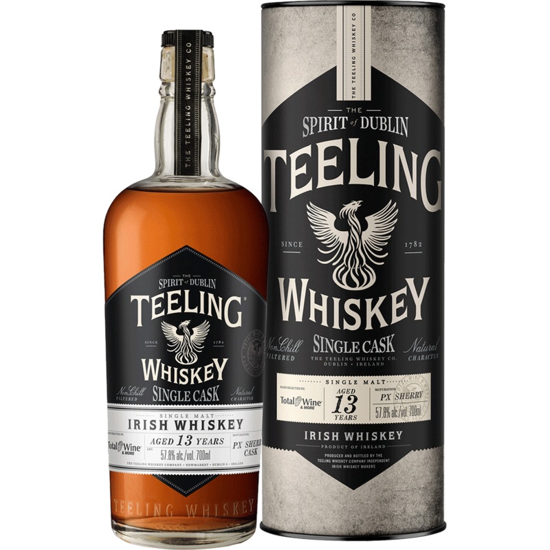 TEELING SINGLE MALT IRISH WHISKEY SINGLE CASK PX SHERRY CASK 14 YR 112.8 750ML