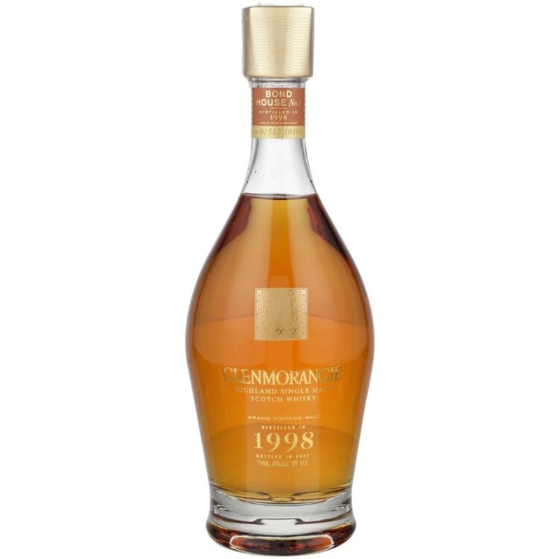 GLENMORANGIE SINGLE MALT SCOTCH GRAND VINTAGE MALT BOND HOUSE COLLECTION NO. 1 1998 23 YR 86 750ML