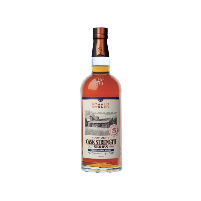 SMOOTH AMBLER STRAIGHT BOURBON FOUNDERS CASK STRENGTH SERIES 122.8 750ML